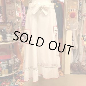 画像: Stitch line Printed pocket wrap skirt