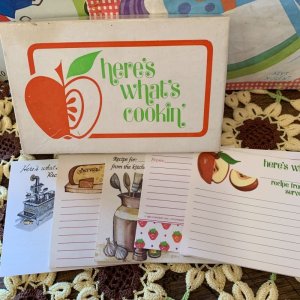 画像: Apple recipe  card set