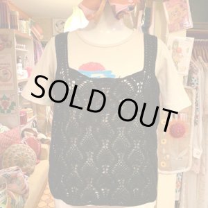 画像: Black Crochet camisole  