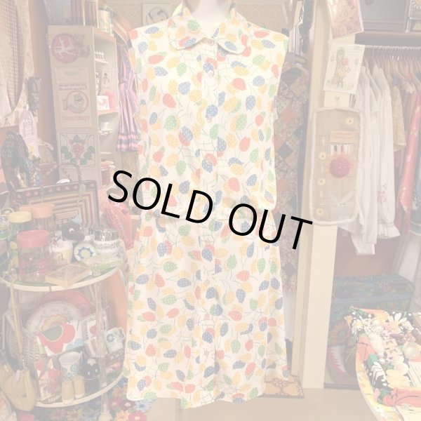 画像1: Tulip pattern poly dress