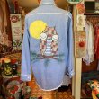 画像1: OWL＆MOON Patchwork chambray shirt