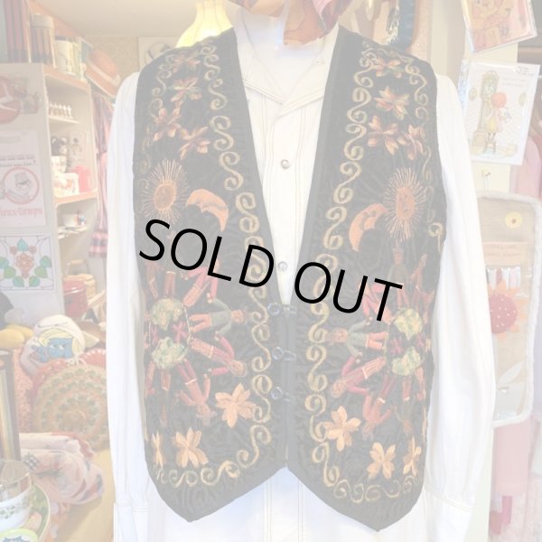 画像1: Vintage Guatemala embroidery  vest