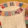 画像7: Vintage double wedding ring pattern patchwork quilt