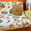 画像1: Girl&Boy pattern quilt cover