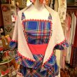 画像2: Patchwork pattern&madras check with cape onepiece