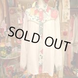 画像: Flower patchwork pattern shirt