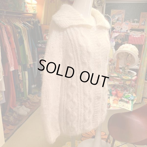 画像2: Vintage Ivory wool cardigan