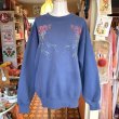 画像1: Rubber flower cross stitch sweat