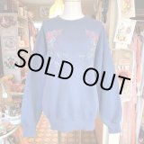 画像: Rubber flower cross stitch sweat