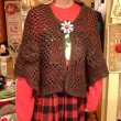 画像2: （SALE）Brown crochet cape