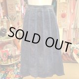 画像: Navy suede patchwork skirt