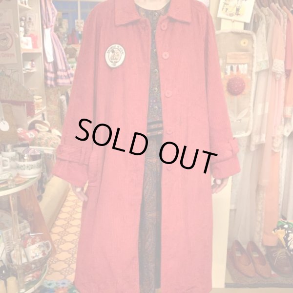 画像1: Owl patch corduroy coat