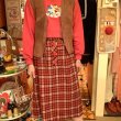 画像2: RD/BK Plaid wool skirt