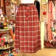 画像1: RD/BK Plaid wool skirt