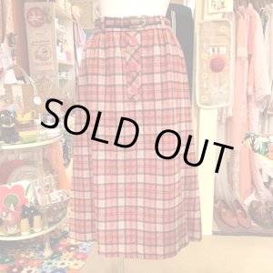 画像: RD/BK Plaid wool skirt