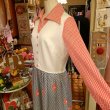 画像5: Dot&Flower pattern vintage dress