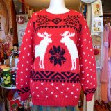 画像: (SALE) Reindee&snow woolknit