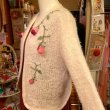 画像2: 50'S Rose motif mohair knit cardigan