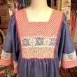 画像2: 70'S Patchwork chambray long dress