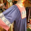 画像3: 70'S Patchwork chambray long dress