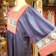 画像4: 70'S Patchwork chambray long dress