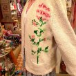 画像4: 60'S Flower pattern handmade wool cardigan