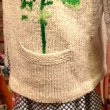 画像6: 60'S Flower pattern handmade wool cardigan