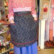 画像1: design flower pattern vintage apron