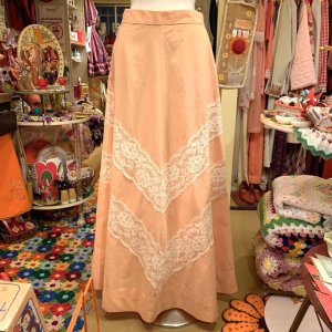 画像: Flower lace long skirt