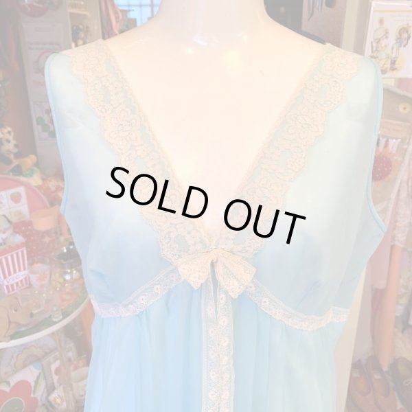 画像2: Light blue vintage negligee