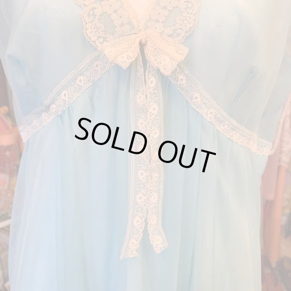 画像3: Light blue vintage negligee