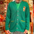 画像2: 60'S〜70'S Owl patch Acrylic knit cardigan