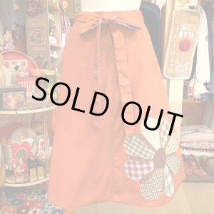 画像: Reversible flower patch wrap skirt