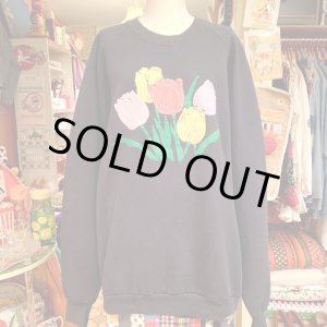 画像: Tulip rubber print vintage sweat