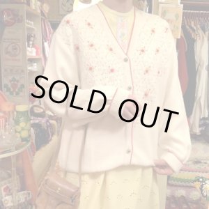 画像: Made in Italy flower motif cardigan