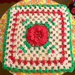 画像1: Vintage flower knit cushion cover