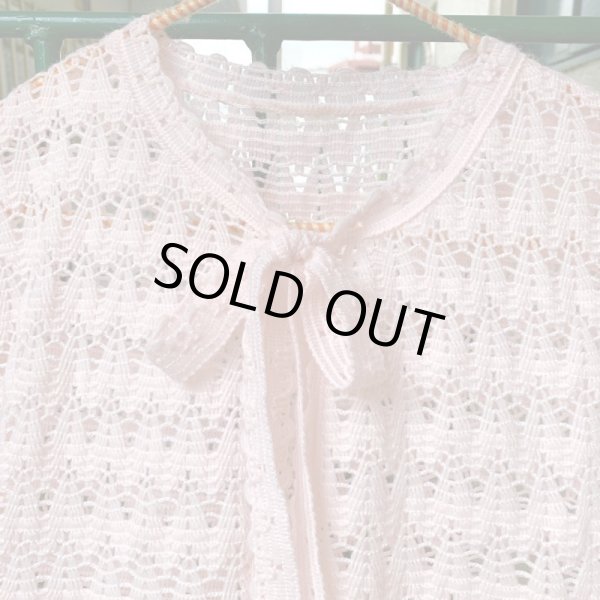 画像2: Baby pink crochet cardigan