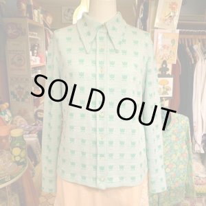 画像: Vintage tulip poly shirt