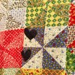 画像6: Vintage patchwork pattern cut cloth  A