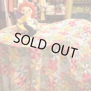 画像: Vintage patchwork pattern cut cloth  A