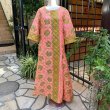 画像1: Vintage paisley pattern quilting all in one type dress