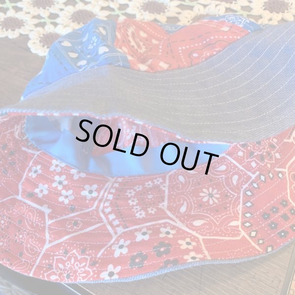 画像4: 70'S USA DEADSTOCK Bandana・Denim Hat