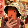 画像2: Reversible flower pattern&patch hat