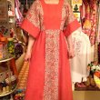 画像1: 70'S Flower pattern flared sleeve switch dress