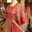 画像4: 70'S Flower pattern flared sleeve switch dress