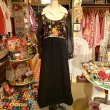 画像1: 70'S see-through sleeves flower dress