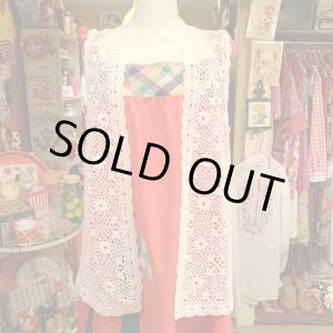 画像: WH Flower pattern crochet vest