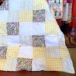 画像2: Vintage flower patchwork quilt mat