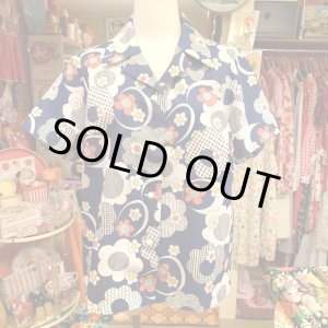 画像: Flower pattern poly shirt