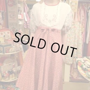 画像: Vintage flower embroidery puff sleeve top